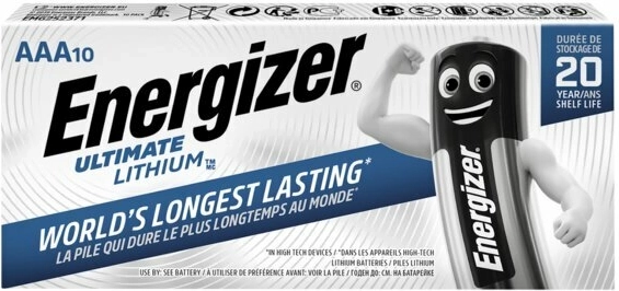 Energizer Ultimate Lithium AAA lítiové batérie 10 ks