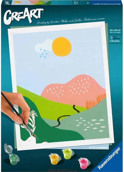 Creart minimalistická krajina maľovanie podľa čísel ravensburger