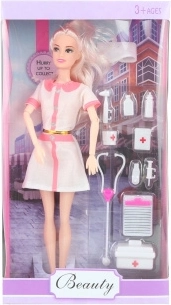 Bábika doktorka s kĺbovými rukami a doplnkami 29 cm