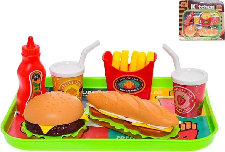 Fast food sada potravín a nápojov pre deti