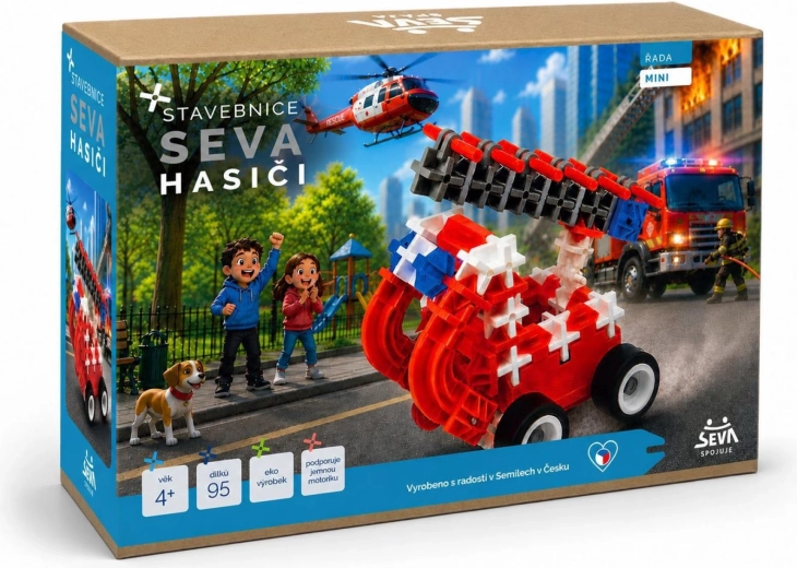 SEVA mini hasiči – stavebnica 95 dielikov