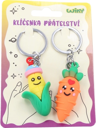 Kľúčenka priateľstva so zeleninovým motívom, 2 ks