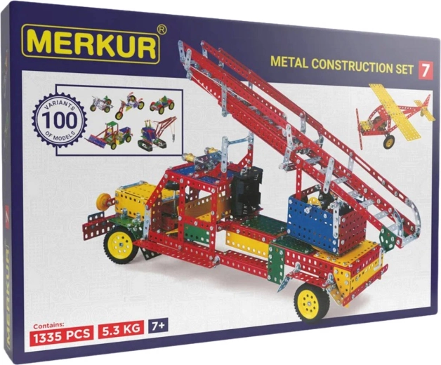 Merkur M7 veľká kovová stavebnica s 1335 dielikmi