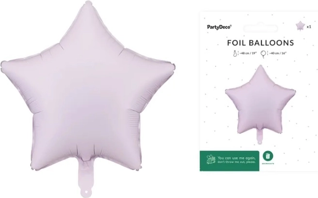 Fóliový balónik hviezda fialový 48 cm