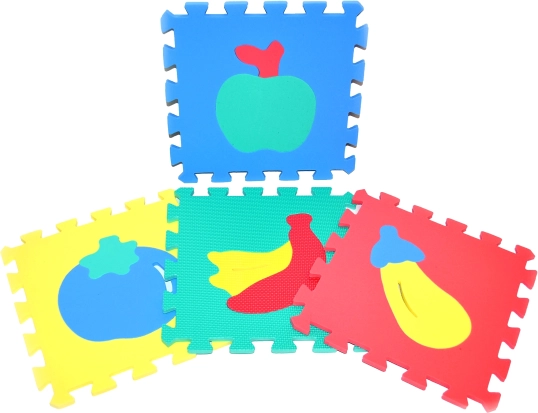 Mäkké penové puzzle OVOCIE 30 × 30 cm, 10 ks