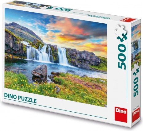 Puzzle DINO Islandský vodopád 500 dielikov