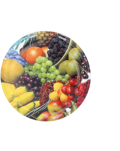 Súprava viečok na zaváranie 66 mm s motívom banánu (10 ks)