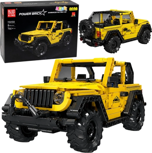 Konštrukčná stavebnica terénneho auta Wrangler žltá (746 dielikov)