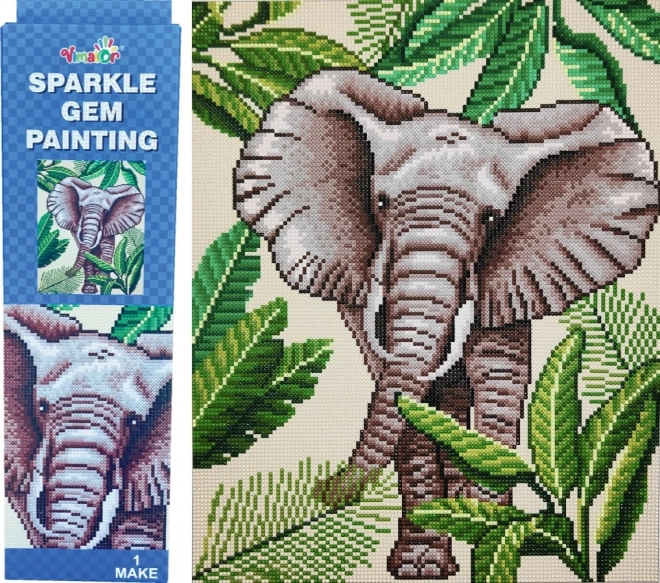 VIMALOR Diamantové maľovanie Slon 34x43 cm