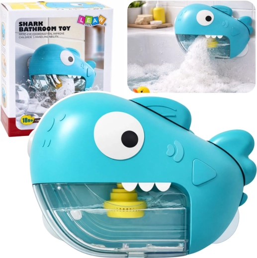 Kúpeľová hračka žralok – výrobník peny, modrá