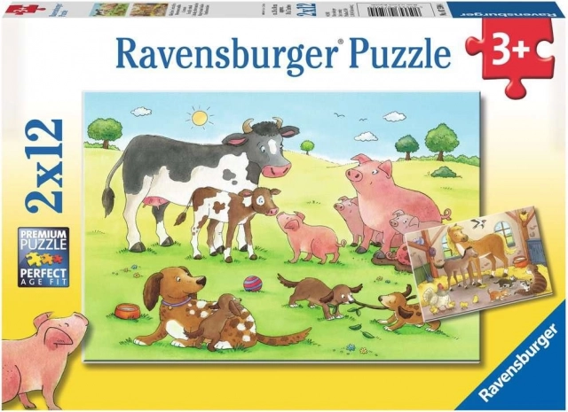 RAVENSBURGER Puzzle Zvieracia farma 2x12 dielikov