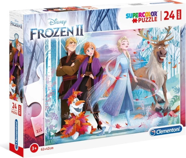 Puzzle 24 kúskov Maxi Super Color Ľadové kráľovstvo 2