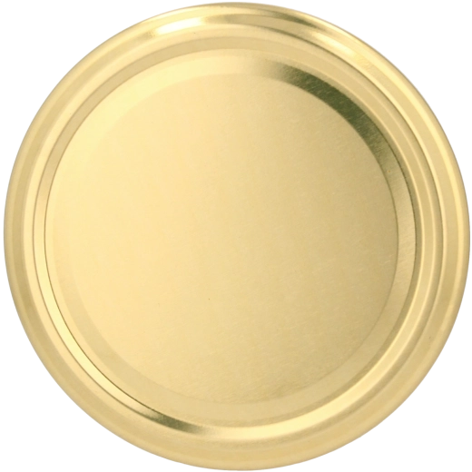 Sada 10 zlatých viečok na zaváracie poháre 82 mm, 4 závity