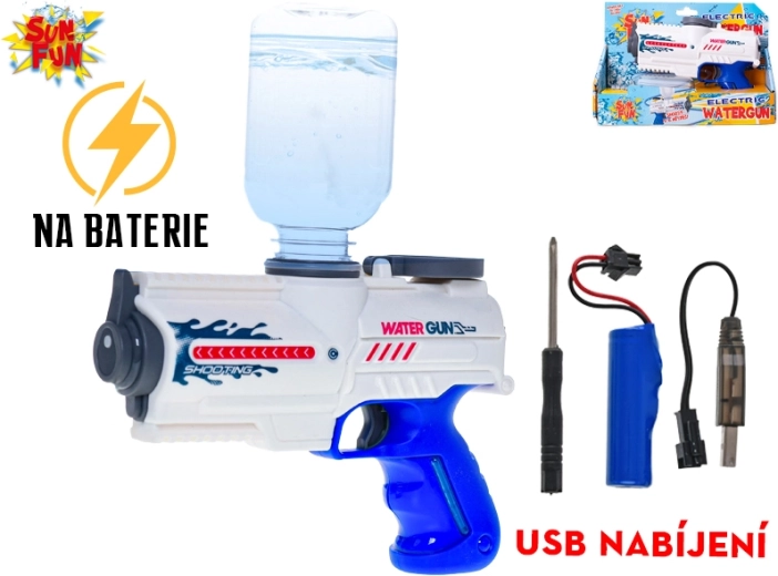 Sun Fun elektrická vodná pištoľ s nabíjateľnou batériou 200 ml
