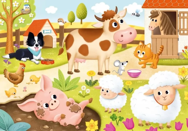 Puzzle Domáce zvieratká XL 15 dielov DINO