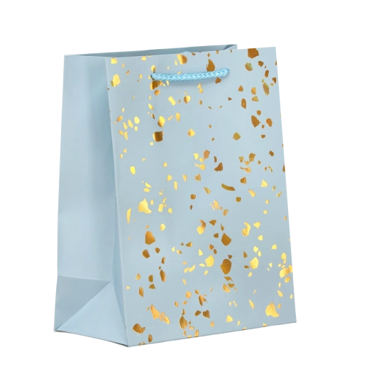 Darčeková taška so zlatými bodkami, 23 × 18 × 10,5 cm