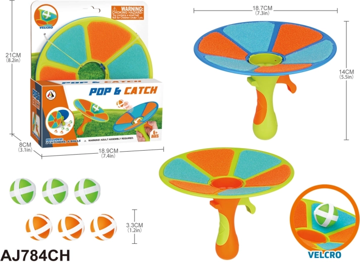 Chytacia hra so suchým zipsom – sada pre dvoch hráčov