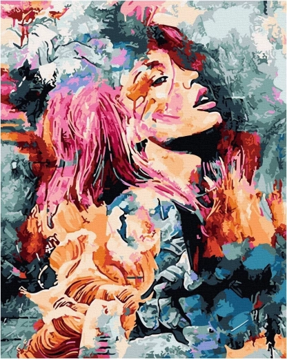 Diamantové maľovanie Farebný portrét 30 × 40 cm NORIMPEX