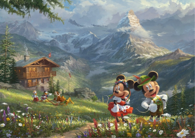 Puzzle Mickey a Minnie v Alpách 1000 dielikov