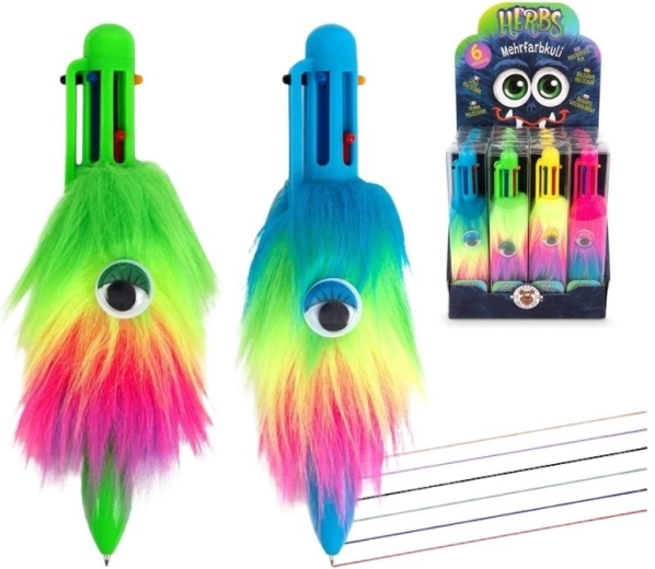 chlpaté šesťfarebné pero