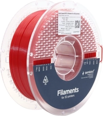 PETG vysokorýchlostný filament 1,75 mm 1 kg červený