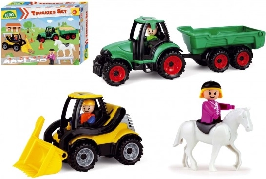Lena Baby Truckies Farma – sada pracovných vozidiel s figúrkami a doplnkami