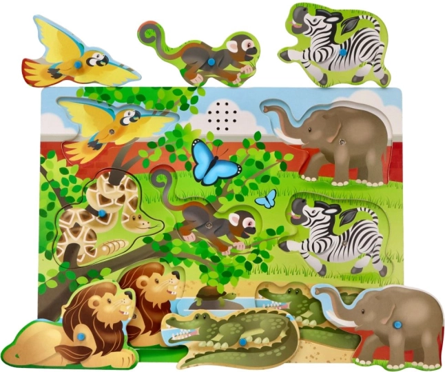 Zvukové puzzle Zvieratá zo ZOO