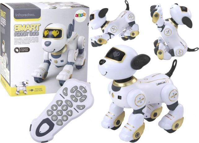 Robotický pes Interaktívny diaľkovo ovládaný tanečník plní príkazy Gold
