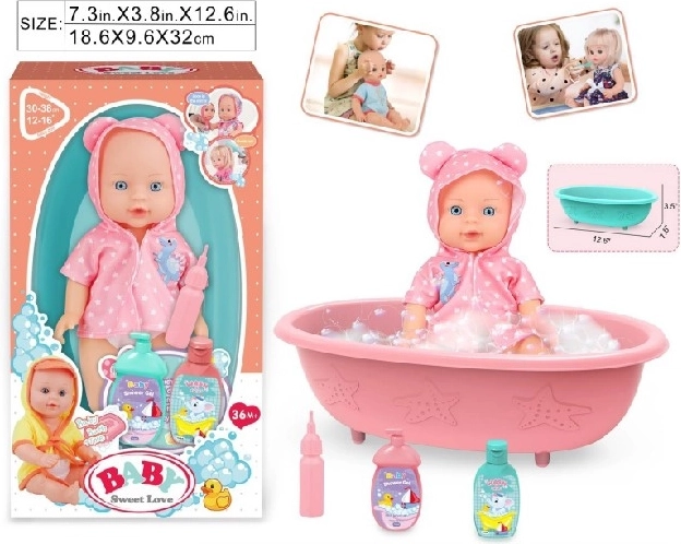 Bábika bábätko Baby Sweet Love s vaničkou