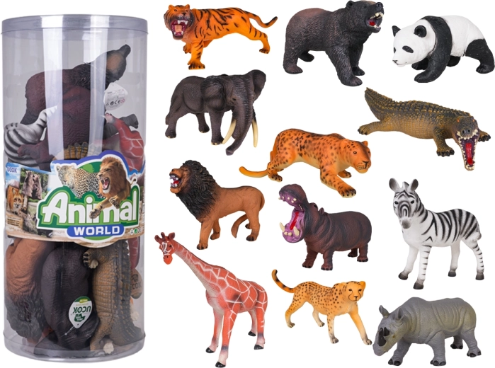 Sada safari zvierat – 12 veľkých figúrok