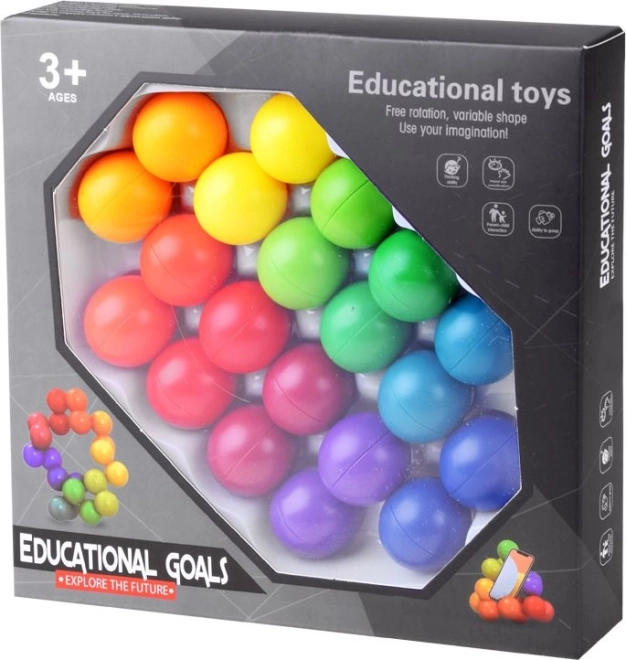 Edukačná logická skladačka z farebných guličiek