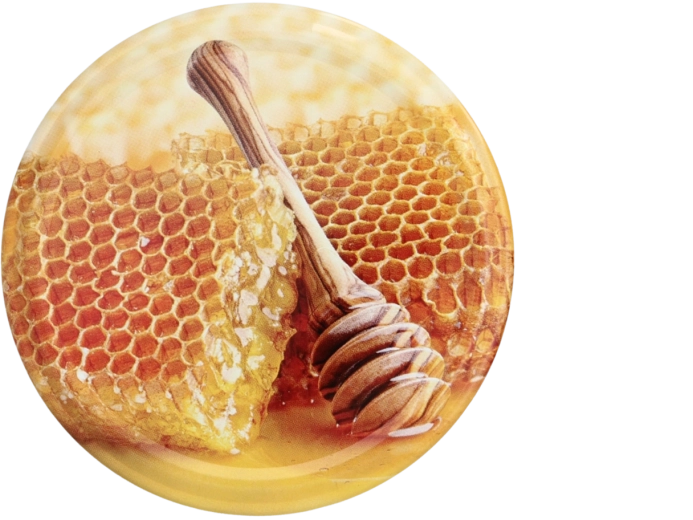 Sada viečok 82 mm s motívom medu, 10 ks