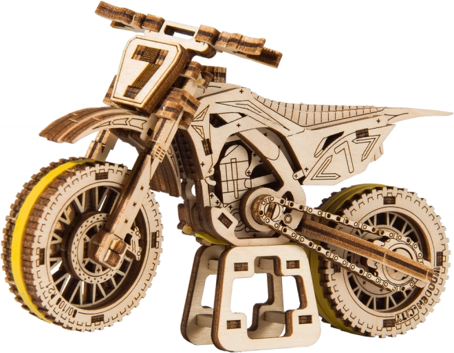 Drevené 3D puzzle motorka MotoCross WOODEN CITY (88 dielov)