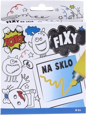 Fixky na sklo – sada 8 farieb
