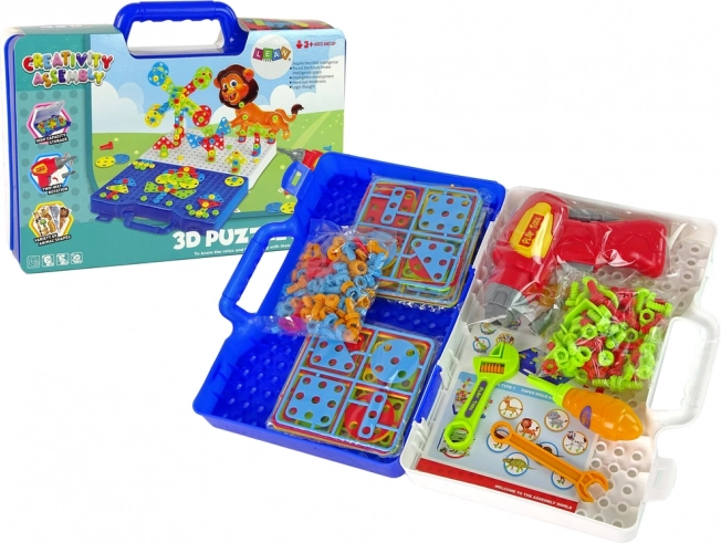 3D puzzle sada kufríka so skrutkovačom pre kutilov