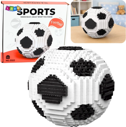 Kreatívna 3D stavebnica – futbalová lopta, 864 dielikov