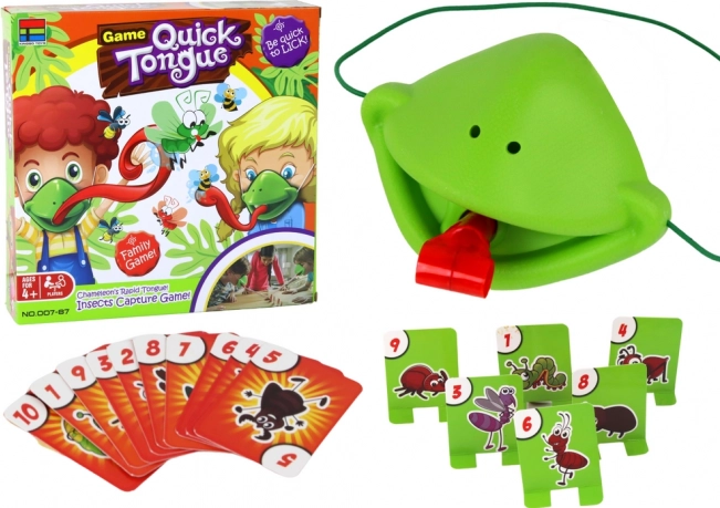 Zábavná hra s rýchlym jazykom – Chyťte hmyzieho chameleóna v maske