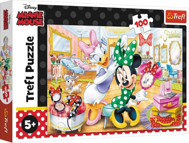 Puzzle 100 dielikov – Minnie v kozmetickom salóne DISNEY