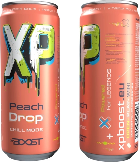 XP BOOST drink detský bylinný nápoj peach drop 330 ml - 1 kus