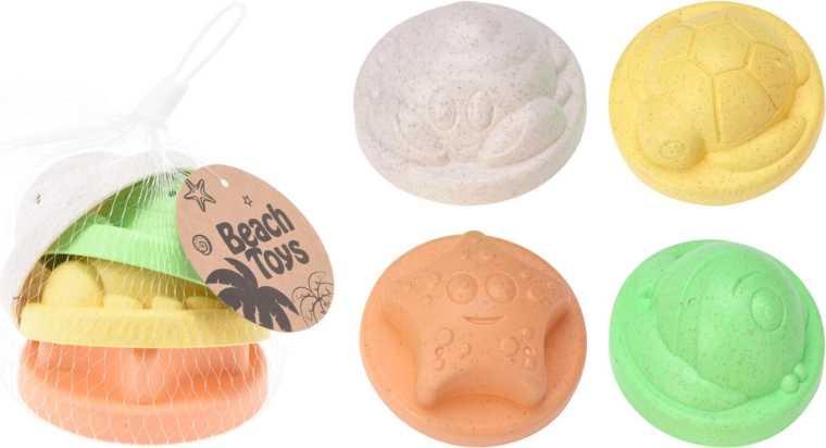 Formičky na piesok Morské zvieratá – sada 4 ks