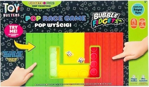 Stolová hra TOY BUSTERS Pop Race – pretekárska hra pre 2 hráčov