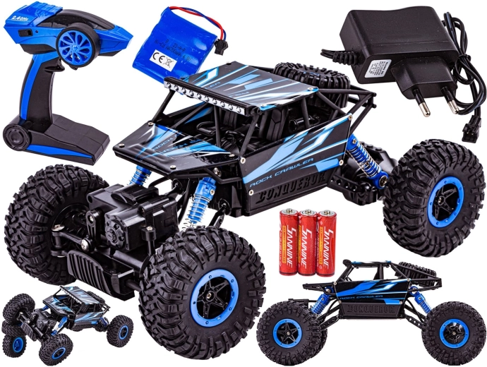 RC auto rock crawler 2,4 GHz 1:18 modré