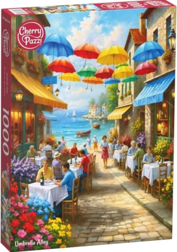 Puzzle CHERRY PAZZI Ulica s dáždnikmi 1000 dielikov
