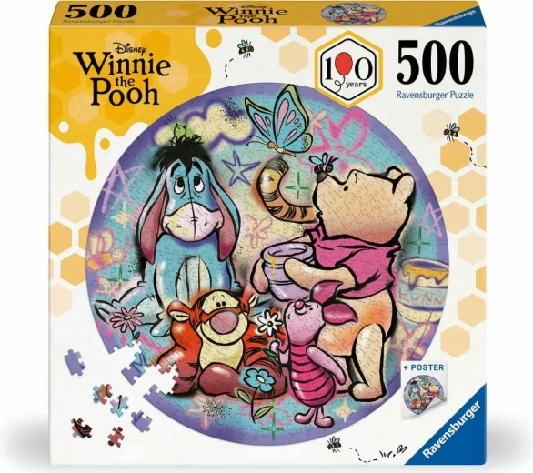 Ravensburger okrúhle puzzle Macko Pú 500 dielikov
