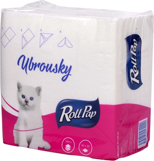 Papierové servítky 30 × 30 cm jednovrstvové, 100 ks