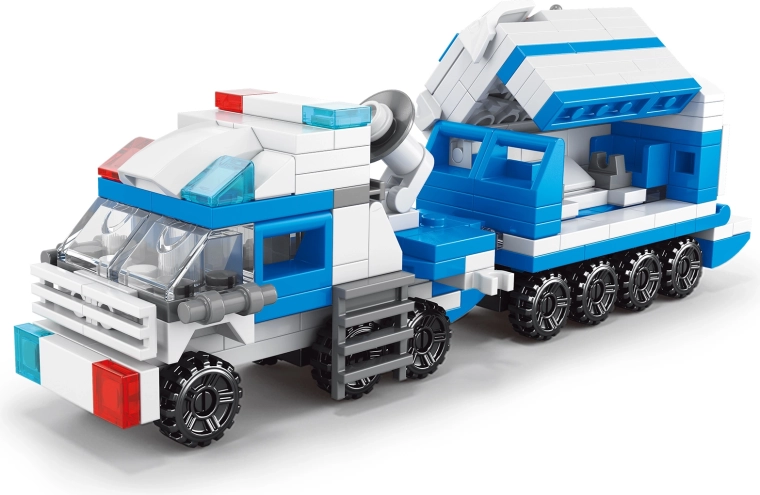 Policajná stavebnica – 12 vozidiel pre deti