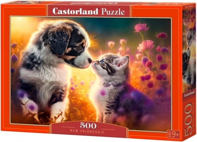 Puzzle 500 dielikov CASTORLAND – nové priateľstvo (pes a mačka)