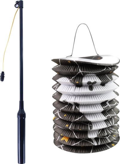 Halloweensky papierový lampión so svietiacou paličkou