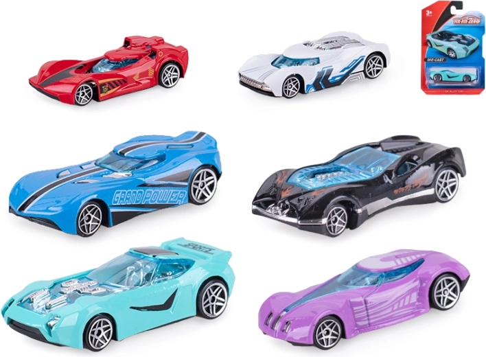 Kovové závodné autíčko 8 cm s voľnobehom