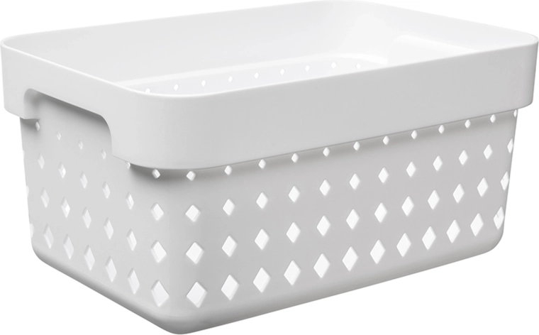 Košík Seoul malý, biely, 26 × 18 × 12,6 cm